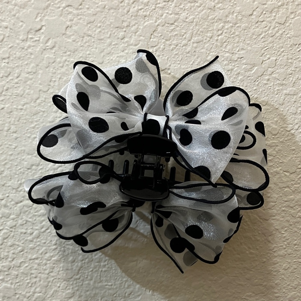 Polka Dot Hair Bow Clip for Kids